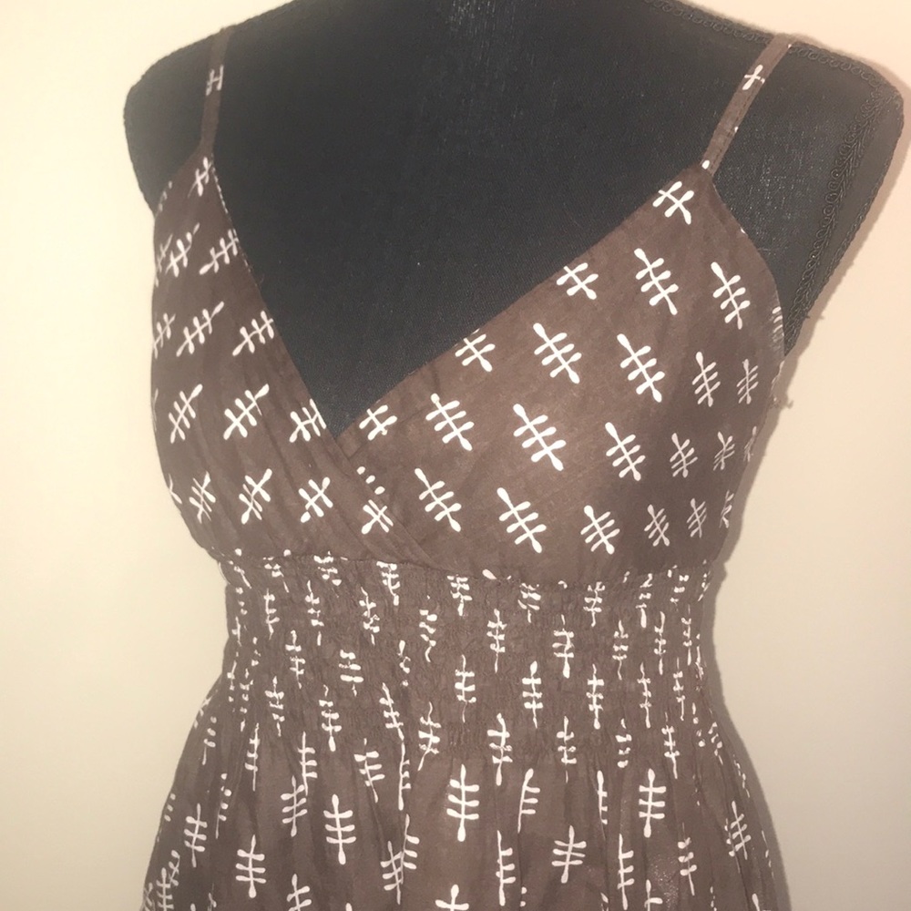 Brown and white sundress - medium - Picture 3 of 3
